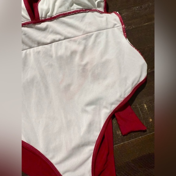 NWT Cupshe Burgundy Wine Tummy Control Halter Onepiece Bathing Suit Swimwear XL - Picture 12 of 13
